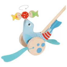 Goki Push-along animal Seal Art.54898 Деревянная игрушка-каталка