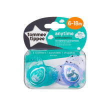 Tommee Tippee silikona māneklis 2vnt 6-18m Anytime 433544