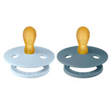 Bibs Colour Symmetrical Art.152961 Baby Blue/Petrol - Pacifier 100% natural