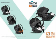 Mima Izi Go Modular X1 Art.G3X1112 Black/white   vaikiška automobilinė kėdutė
