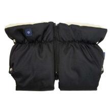 Ratiņu cimdi-mufta WOOL (divdaļīgie)  BLACK Womar M-017