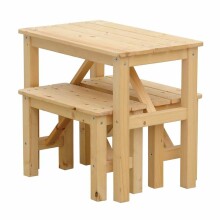 Timbela Wooden Art.M014 Komplekts koka galds ar krēsliem