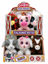 CUTEKINS plīša rotaļlieta ar skaņām Farm Friends, assort., 35056