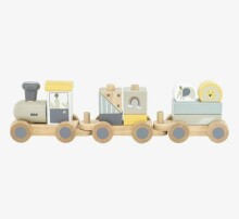 Label Label Wooden Train Art.TR-303501 Koka vilciens ar noņemamām figūrām - klučiem