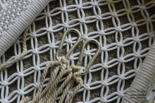 HandicraftBee Art.153326 High-quality adjustable knitted swing for babies in beige (made in Latvia)