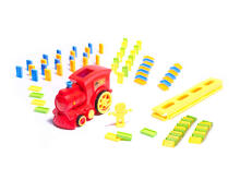 Ikonka Art.KX6680_2 Locomotive Train Jigsaw puzzle dominoes train red