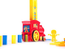 Ikonka Art.KX6680_2 Locomotive Train Jigsaw puzzle dominoes train red