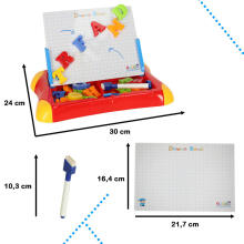 Ikonka Art.KX4677 Magnetic board for learning numbers letters red
