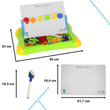 Ikonka Art.KX4677_1 Magnetic board for learning numbers letters green