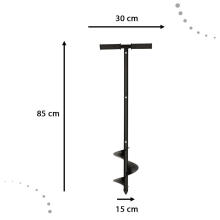 Ikonka Art.KX4659_1 Garden spiral hand drill 85x15cm