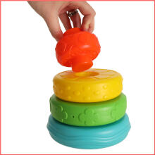 Ikonka Art.KX4616 Pyramid tower educational sensory puzzle colourful Montessori
