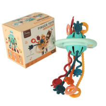 Ikonka Art.KX4613 Sensory teether Montessori rope buttons
