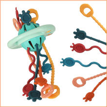 Ikonka Art.KX4613 Sensory teether Montessori rope buttons