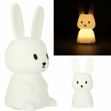 Ikonka Art.KX4596 Silicone night light white bunny