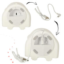 Ikonka Art.KX4595 Silicone night light white doggy