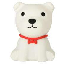 Ikonka Art.KX4595 Silicone night light white doggy