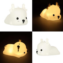 Ikonka Art.KX4594 Silicone night light white deer