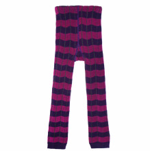 Weri Spezials Leggins for Children Wavy Stripes ART.WERI-6640 High quality children's cotton leggings for girls with cute design