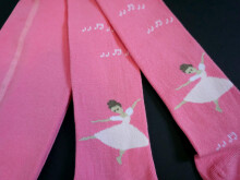Weri Spezials Детские колготки Ballet Dancer Dark Pink ART.WERI-6025 Высококачественные детские хлопковые колготки для девочек с милым дизайном