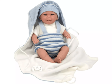 Arias Baby Doll Art.AR60751 Blue  Mazuļu lelle ar sedziņu, 35cm