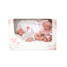 Arias ELEGANCE Art.AR60757 Маленькие куклы-близнецы с одеялком, 26см