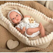 Arias Baby Doll Art.AR60680 Arias doll with a brown carrycot, 38 cm