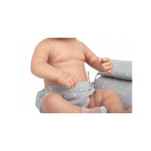 Arias Baby Doll Salma Art.AR65287 Doll with a grey blanket, 42 cm
