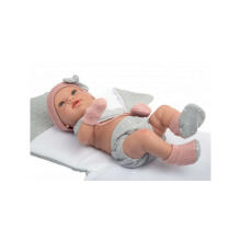 Arias Baby Doll Salma Art.AR65287 Doll with a grey blanket, 42 cm