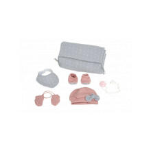 Arias Baby Doll Salma Art.AR65287 Doll with a grey blanket, 42 cm