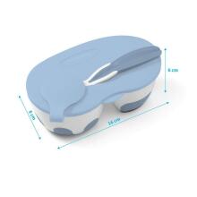 Babyono Art.1067 Blue Feeding set plate and spoon