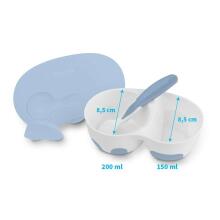 Babyono Art.1067 Blue Feeding set plate and spoon