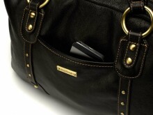 Storksak Elizabeth Leather Bag Art.141830 Black  Сумка для мамочек