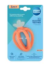 CANPOL BABIES 3D silikona sensorais zobu griezējs, 3m+, zemene, 80/400_ora