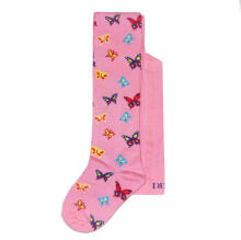 Weri Spezials Bērnu Zeķubikses Colorful Butterflies Dark Pink ART.WERI-1450 Augstas kvalitātes bērnu kokvilnas Zeķubikses meitenēm