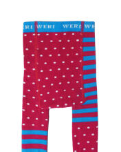 Weri Spezials Bērnu Zeķubikses Dots and Stripes Dark Pink ART.SW-0300 Augstas kvalitātes bērnu kokvilnas Zeķubikses meitenēm