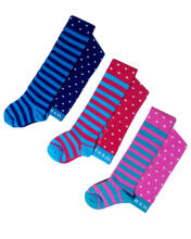 Weri Spezials Детские колготки Dots and Stripes Ink Blue ART.SW-0969 Высококачественные детские хлопковые колготки для девочек