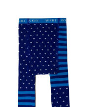 Weri Spezials Детские колготки Dots and Stripes Ink Blue ART.SW-0969 Высококачественные детские хлопковые колготки для девочек