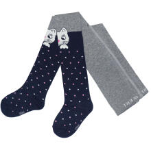 Weri Spezials Bērnu Zeķubikses White Cat on the Knee Navy and Grey ART.SW-1384 Augstas kvalitātes bērnu kokvilnas Zeķubikses meitenēm