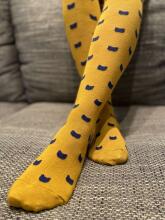 Weri Spezials Bērnu Zeķubikses Little Cats Mustard ART.WERI-5203 Augstas kvalitātes bērnu kokvilnas Zeķubikses meitenēm