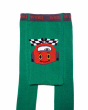 Weri Spezials Children's Tights Blitz Emerald Green ART.WERI-5319 High quality children's cotton tights for boys