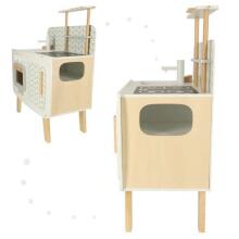 Ikonka Wooden Kitchen MDF Lulilo Retro Art.KX4635 Bērnu koka virtuve ar piederumiem