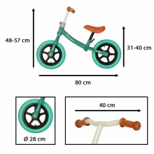 Ikonka Trike Fix Balance Bicycle Art.KX4544 Turquoise Bērnu balansa velosipēds ar mētalisko rāmi