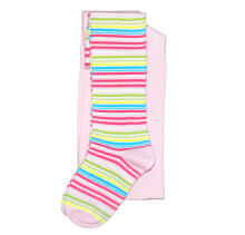 Weri Spezials Детские колготки Colorful Stripes Light Pink and Turquoise ART.WERI-6171 Высококачественные детские хлопковые колготки для девочек