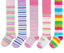 Weri Spezials Детские колготки Green Stripes Dark Pink ART.WERI-6163 Высококачественные детские хлопковые колготки для девочек
