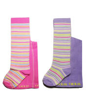Weri Spezials Bērnu Zeķubikses Colorful Stripes Lilac ART.SW-0191 Augstas kvalitātes bērnu kokvilnas Zeķubikses meitenēm