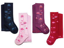 Weri Spezials Bērnu Zeķubikses Elegant Flowers Navy ART.WERI-2179 Augstas kvalitātes bērnu kokvilnas Zeķubikses meitenēm