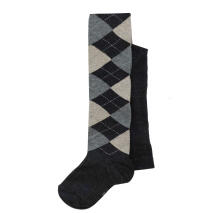 Weri Spezials Bērnu Zeķubikses Jacquard Dark Grey and Beige ART.WERI-0176 Augstas kvalitātes bērnu kokvilnas Zeķubikses bērniem