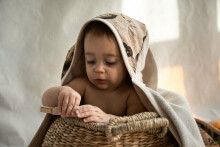 Makaszka Bamboo Soft Art.154654 Детское полотенце  с капюшоном из органического хлопка 90x90см