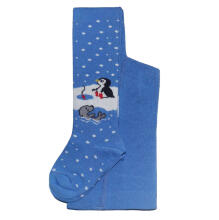 Weri Spezials Bērnu Zeķubikses Penguin and Friends Medium Blue ART.WERI-7710 Augstas kvalitātes bērnu kokvilnas Zeķubikses bērniem
