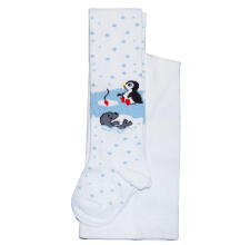 Weri Spezials Bērnu Zeķubikses Penguin and Friends White ART.WERI-7699 Augstas kvalitātes bērnu kokvilnas Zeķubikses bērniem